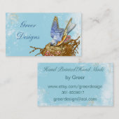 Blauwvogel in Nest Business Visitekaartje (Voorkant / Achterkant)