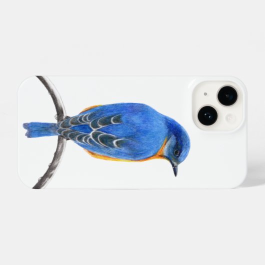 Blauwvogel iPhone Hoesje (Achterkant horizontaal)