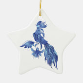 Blauwvogel Keramisch Ornament (Voorkant)