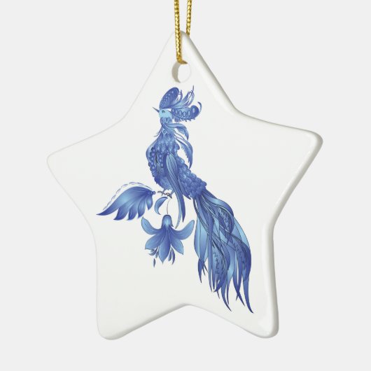 Blauwvogel Keramisch Ornament (Links)