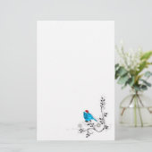 Blauwvogel Kerstmis! Briefpapier (Staand voorkant)