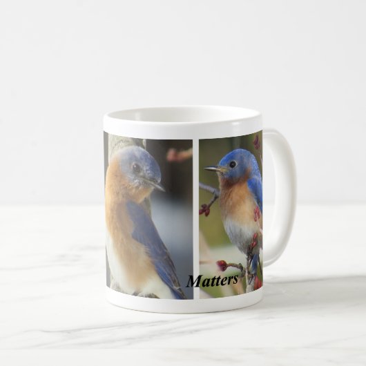 Blauwvogel Koffiemok (Voorkant rechts)