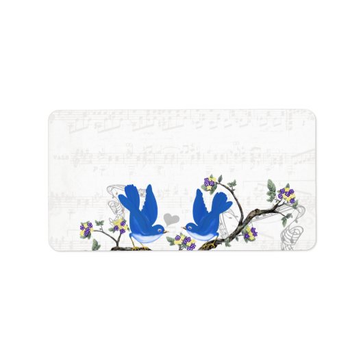  blauwvogel-labels etiket (Voorkant)