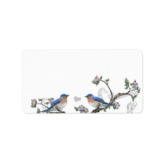  blauwvogel-labels etiket (Voorkant)