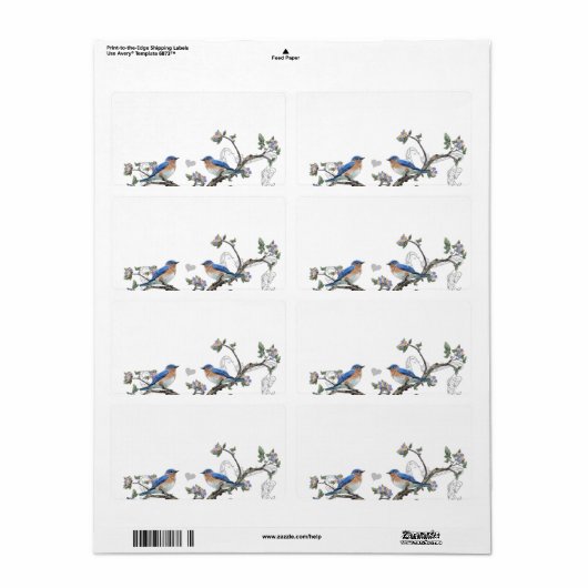  blauwvogel-labels etiket (Full Sheet)