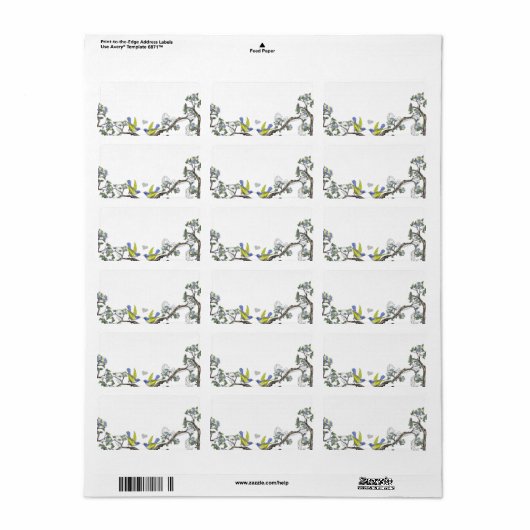  blauwvogel-labels etiket (Full Sheet)