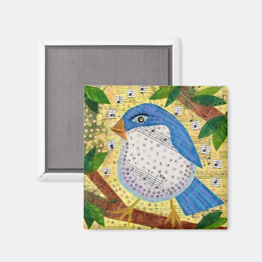 Blauwvogel Magneet (Voorkant / Achterkant)