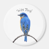 Blauwvogel Magneet (Voorkant)