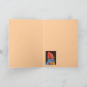 blauwvogel met aardbeienkaart feestdagen kaart (Binnen)