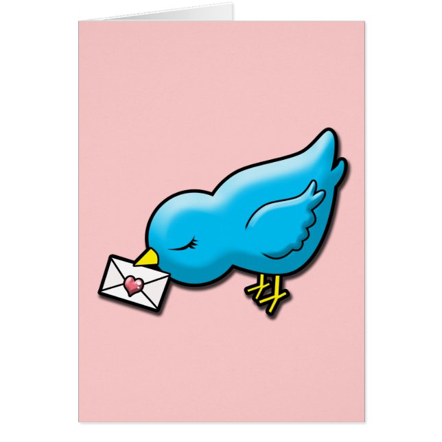 Blauwvogel met liefdesbrief (Voorkant)