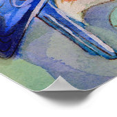 Blauwvogel met Waterverf eieren Poster (Hoek)