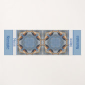 Blauwvogel Natuur Abstracte Kunst op maat Yogamat (Voorkant (horizontaal))