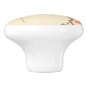 Blauwvogel op een Paulownia-boom Keramische Knop (Zijkant)