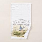 Blauwvogel op een vertakking Bluebird gedicht Vict Bad Handdoek (Handdoek)