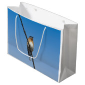 Blauwvogel op tak groot cadeauzakje (Voorkant Gekanteld)