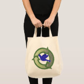 Blauwvogel organische Recyclen Canvas tas (Voorkant (product))