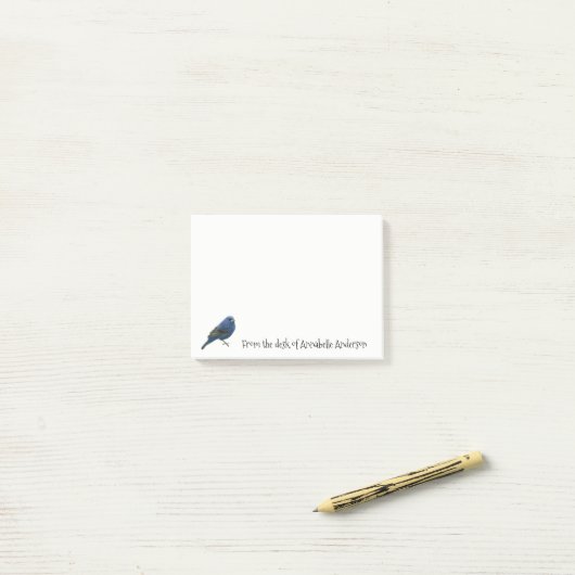 Blauwvogel personaliseert Post-it notities Post-it® Notes (Op bureau)