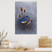 Blauwvogel Poster afdrukken (Keuken)
