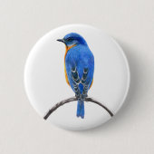 Blauwvogel Ronde Button 5,7 Cm (Voorkant)