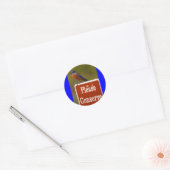 blauwvogel ronde sticker (Envelop)