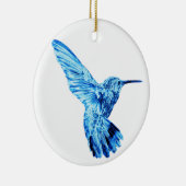 Blauwvogel-ronde versiering keramisch ornament (Rechts)