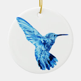 Blauwvogel-ronde versiering keramisch ornament