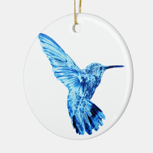 Blauwvogel-ronde versiering keramisch ornament (Links)