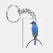 Blauwvogel Sleutelhanger (Voorkant Links)