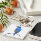 Blauwvogel Sleutelhanger (Voorkant Rechts)