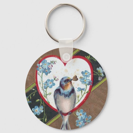 blauwvogel sleutelhanger (Voorkant)