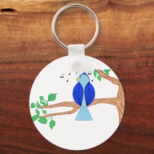 Blauwvogel Sleutelhanger (Voorkant)