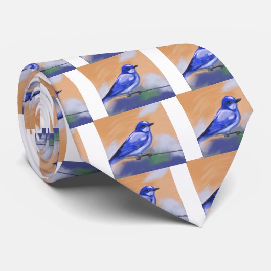 Blauwvogel Stropdas (Opgerold)