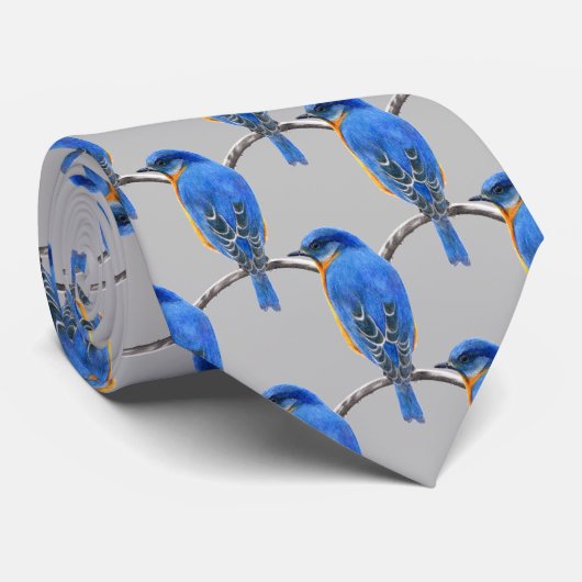 Blauwvogel Stropdas (Opgerold)