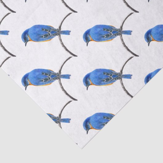 Blauwvogel Tissuepapier (Detail)