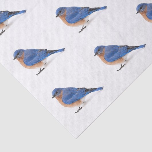 Blauwvogel Tissuepapier (Detail)