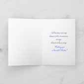 Blauwvogel tussen de Thistles Paaskaart Feestdagen Kaart (Binnen)