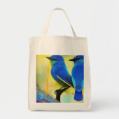 Blauwvogel van de Canvas tas van Geluk (Voorkant)