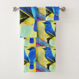 Blauwvogel van de Dekking van het Geluk Bad Handdoek
