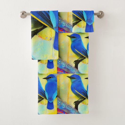 Blauwvogel van de Dekking van het Geluk Bad Handdoek (Insitu)