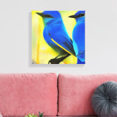 Blauwvogel van de Kunst van het Gelukscanvas Canvas Afdruk (Insitu (Woonkamer))