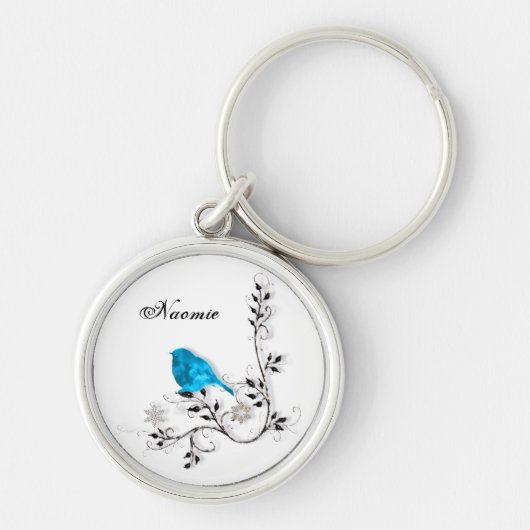 Blauwvogel van de Sleutelhanger van Geluk (Voorkant)