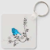Blauwvogel van de Sleutelhanger van Geluk (Achterkant)