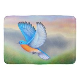 Blauwvogel van geluk Bath Mat