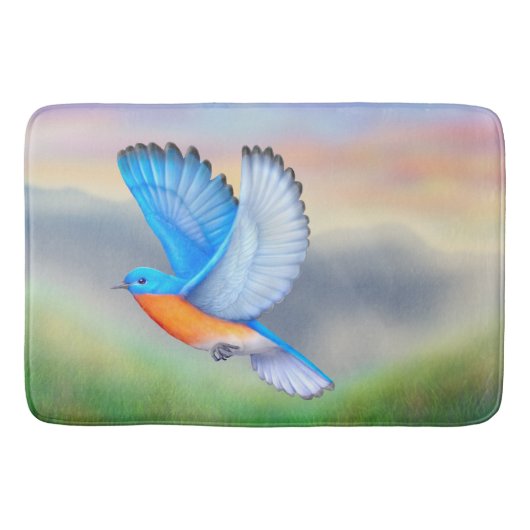 Blauwvogel van geluk Bath Mat (Voorkant)
