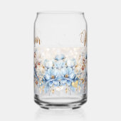 Blauwvogel van geluk blikvorm glas (Rechts)