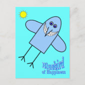Blauwvogel van geluk briefkaart (Voorkant)