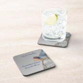 Blauwvogel van geluk Gepersonaliseerd Onderzetter (Rechterzijde)