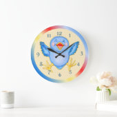 Blauwvogel van geluk grote klok (Huis)