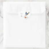 Blauwvogel van geluk hart sticker (Tas)