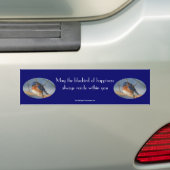 Blauwvogel van geluk Inspirerend Bumpersticker (Op auto)